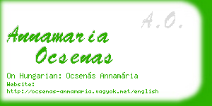 annamaria ocsenas business card